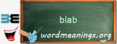 WordMeaning blackboard for blab